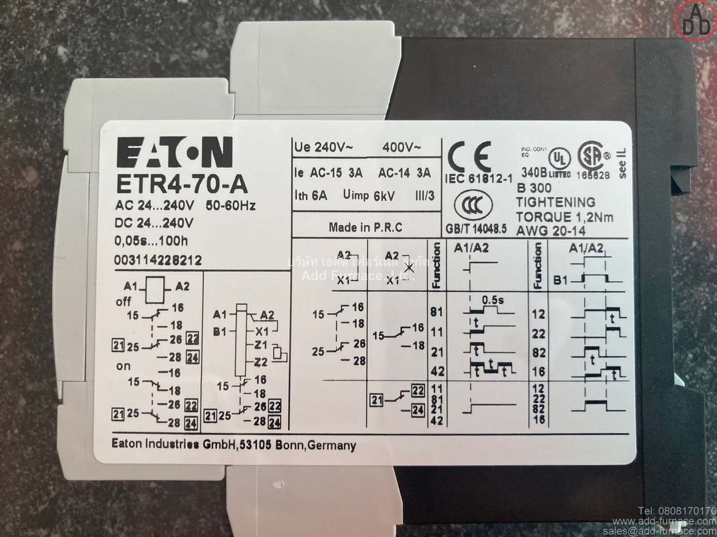 Electronic Timing Relay ETR4-70-A (12)